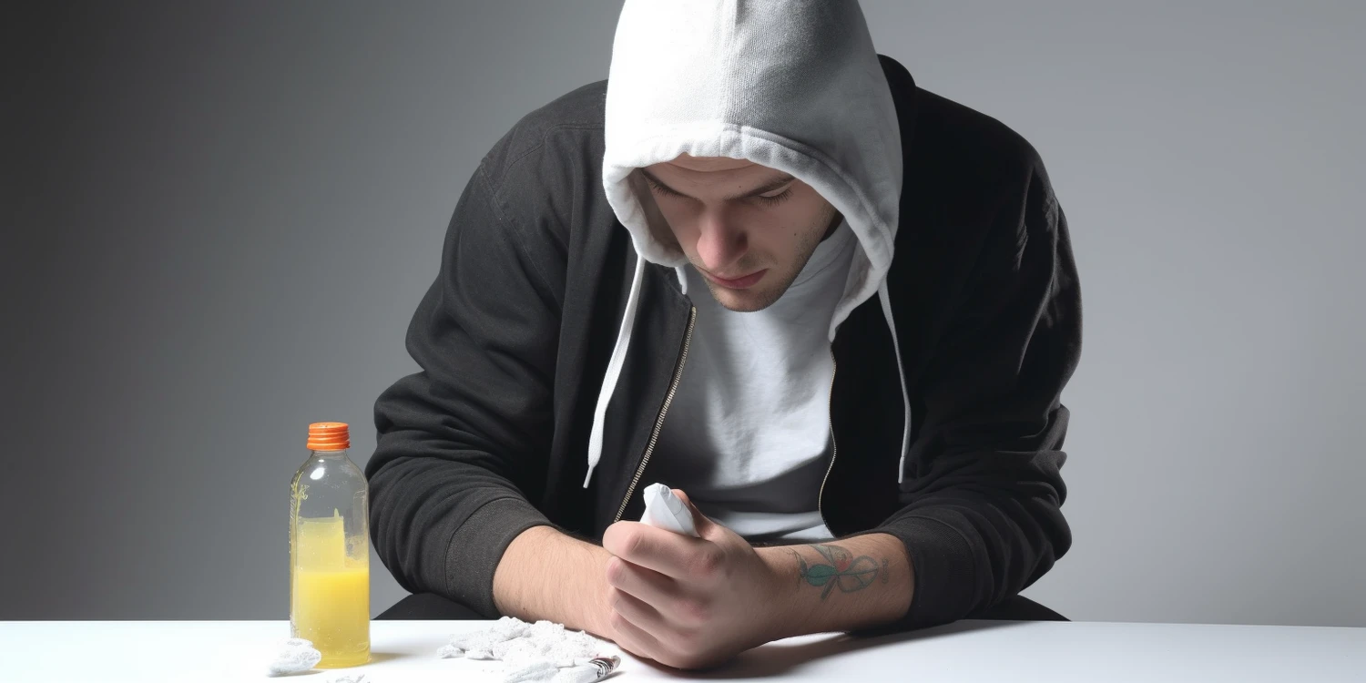 Nastolatka pokazuje jak działają narkotyki?