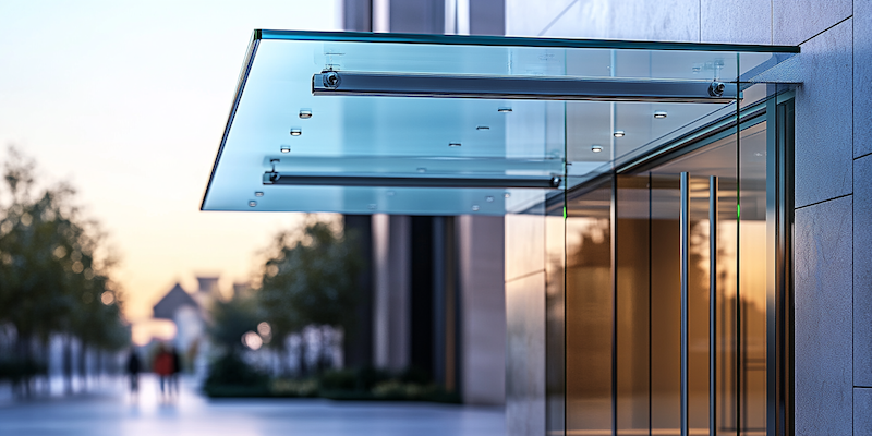 Daszek szklany nad drzwi