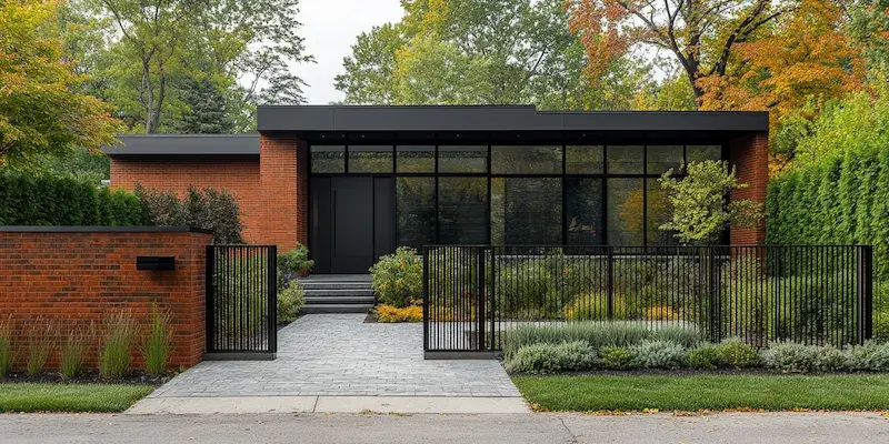 Moderne Metallzäune aus Polen