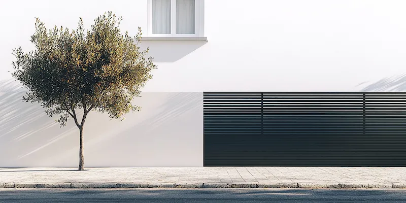 Modern Zaun aus Polen